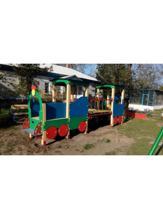 Ігровий комплекс вуличний Паровоз з вагончиком